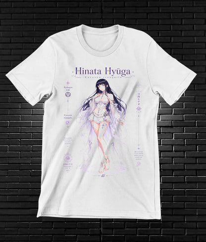 Camiseta Naruto Hinata NIREN diseño BANIX blanco