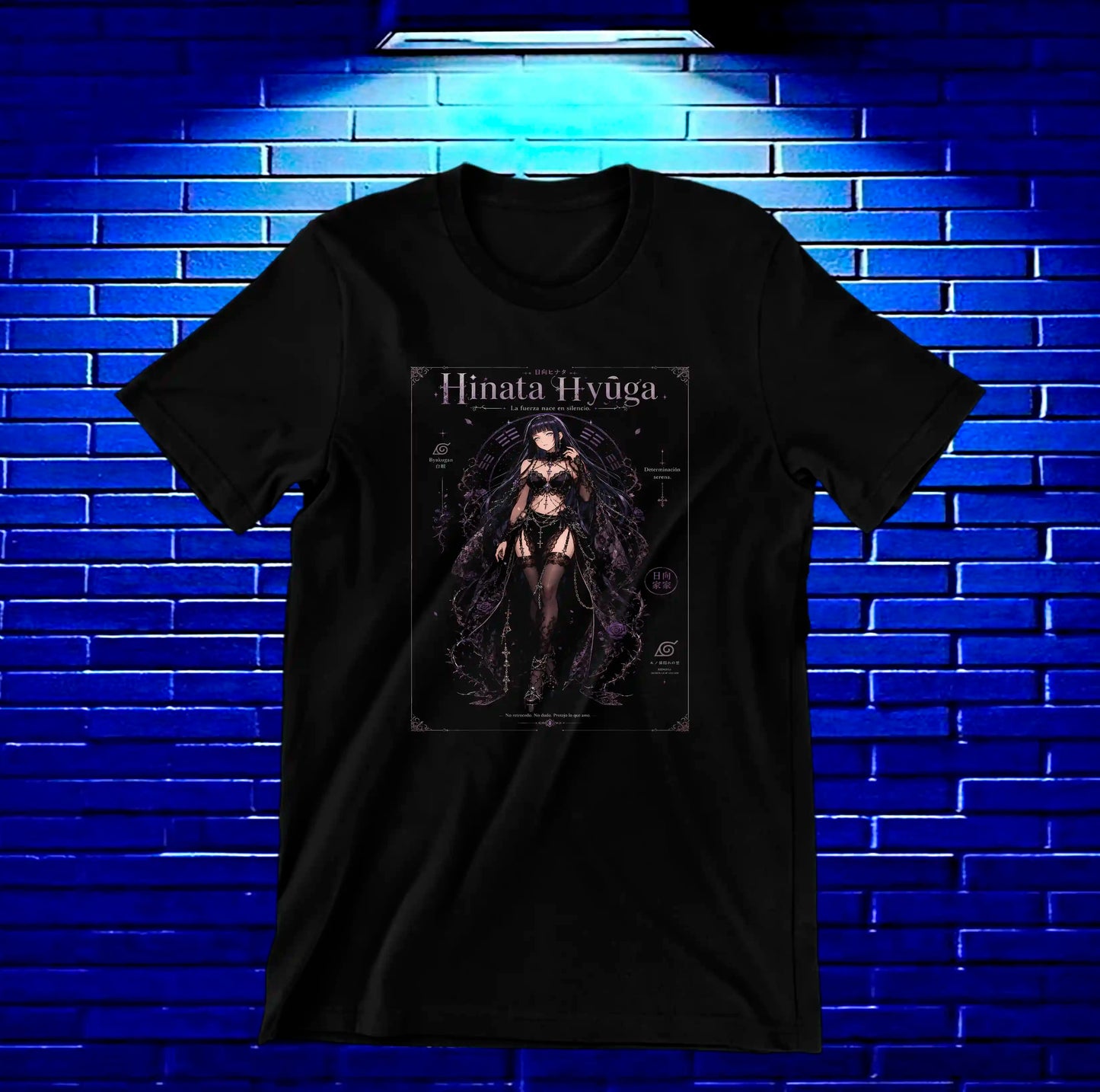 Camiseta Naruto Hinata NIREN diseño BANIX negro