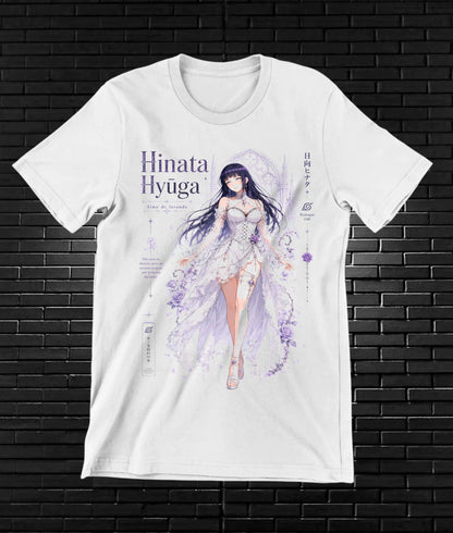 Camiseta Naruto Hinata NIREN diseño BAREN blanco