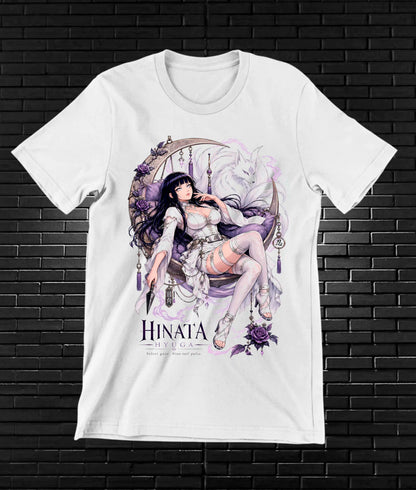 Camiseta Naruto Hinata NIVAR diseño BANIX blanco