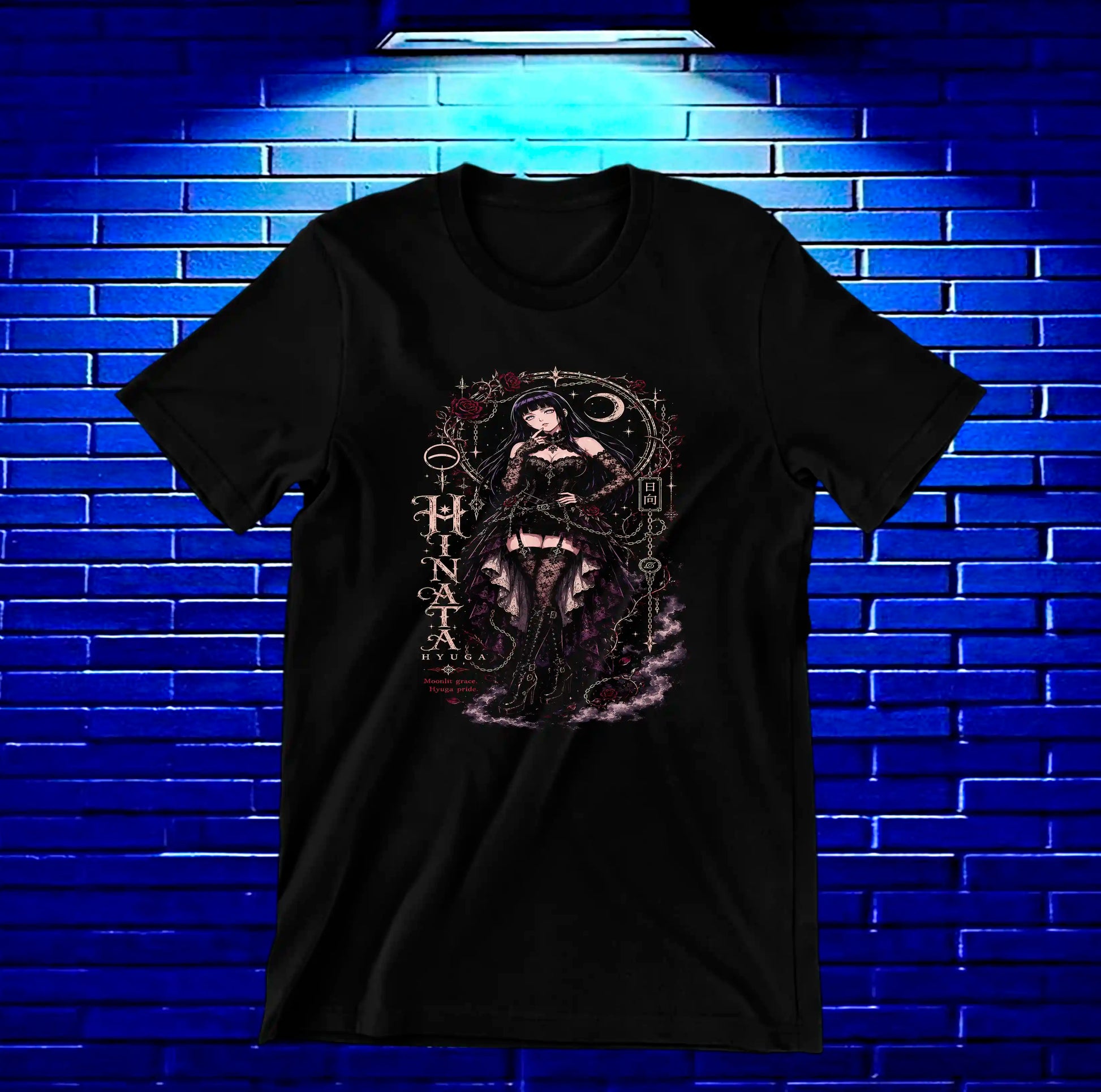 Camiseta Naruto Hinata NIVAR diseño CAVOX negro
