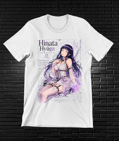 Camiseta Naruto Hinata NIVOR diseño BANIX blanco