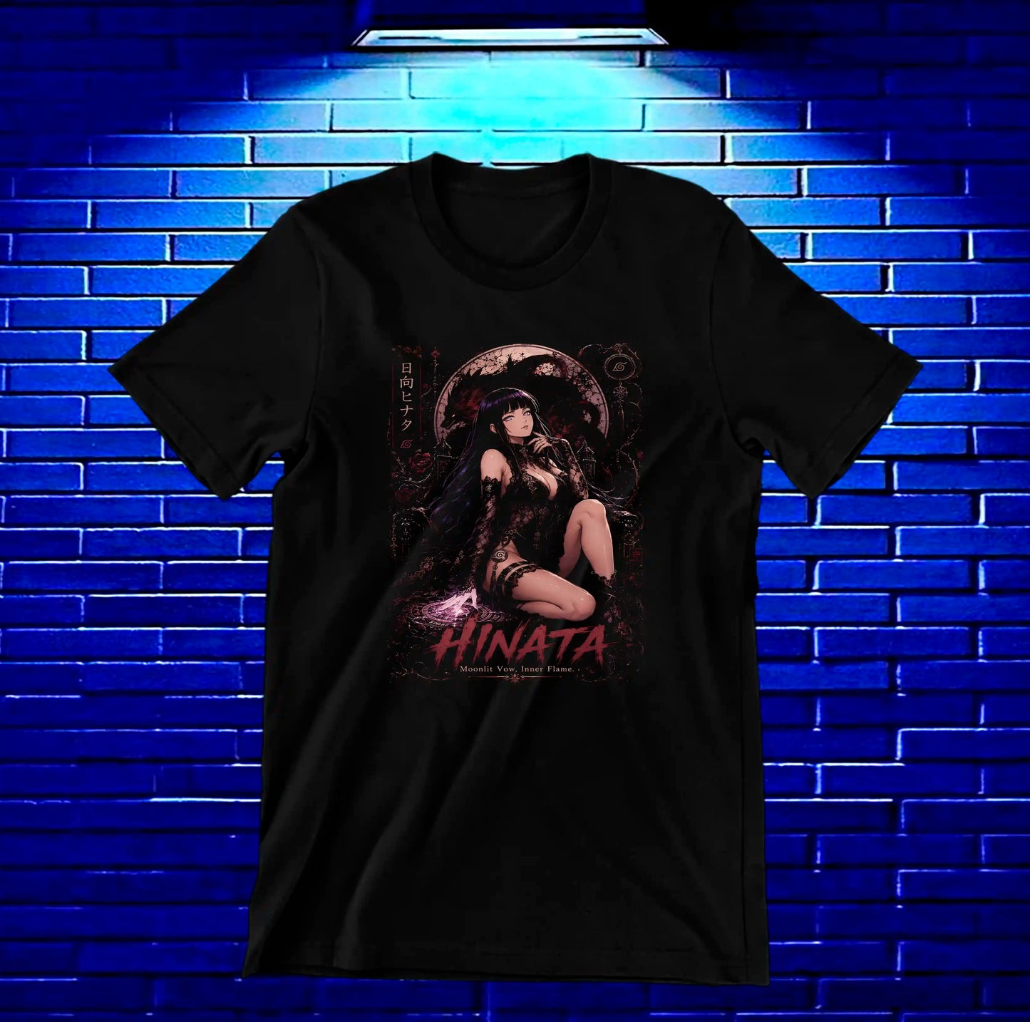 Camiseta Naruto Hinata NIVOR diseño BANIX negro