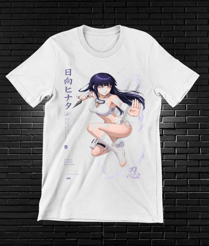 Camiseta Naruto Hinata NIVOR diseño CAVOX blanco