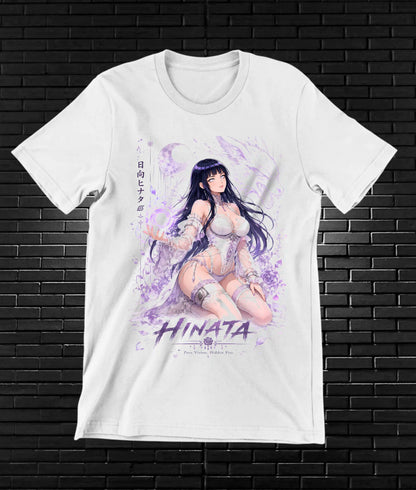 Camiseta Naruto Hinata NIVOR diseño MERON blanco