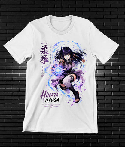 Camiseta Naruto Hinata NIVOR diseño NIVRA blanco