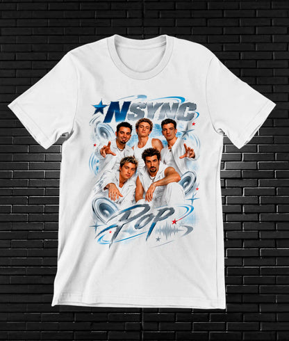 Camiseta NSYNC – BAMOR – Diseño BANIX – Blanco