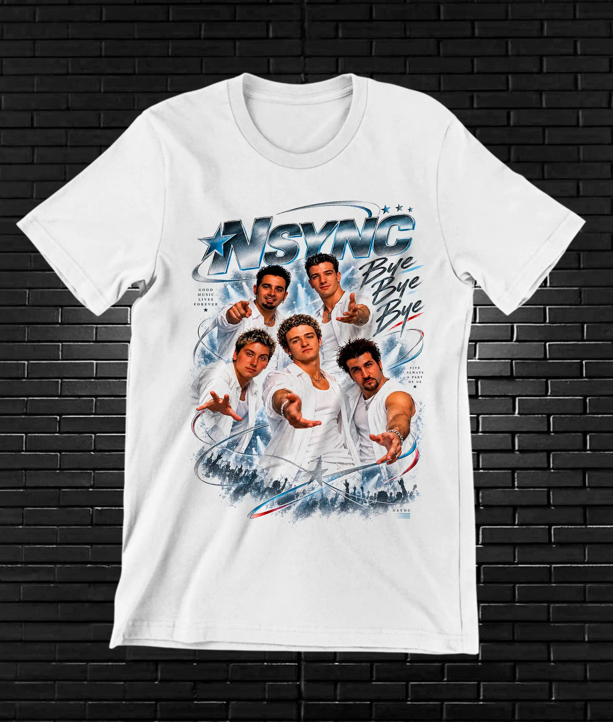 Camiseta NSYNC – BAMOR – Diseño BAREN – Blanco