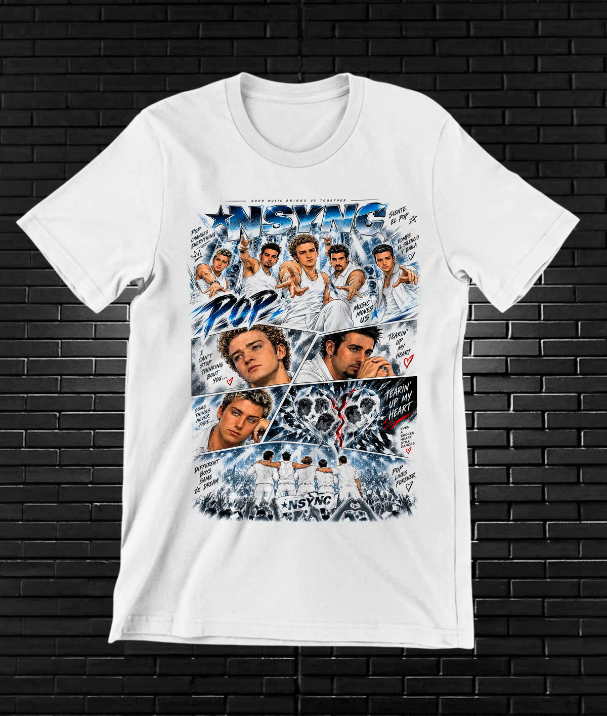 Camiseta NSYNC – BAMOR – Diseño CAVOX – Blanco