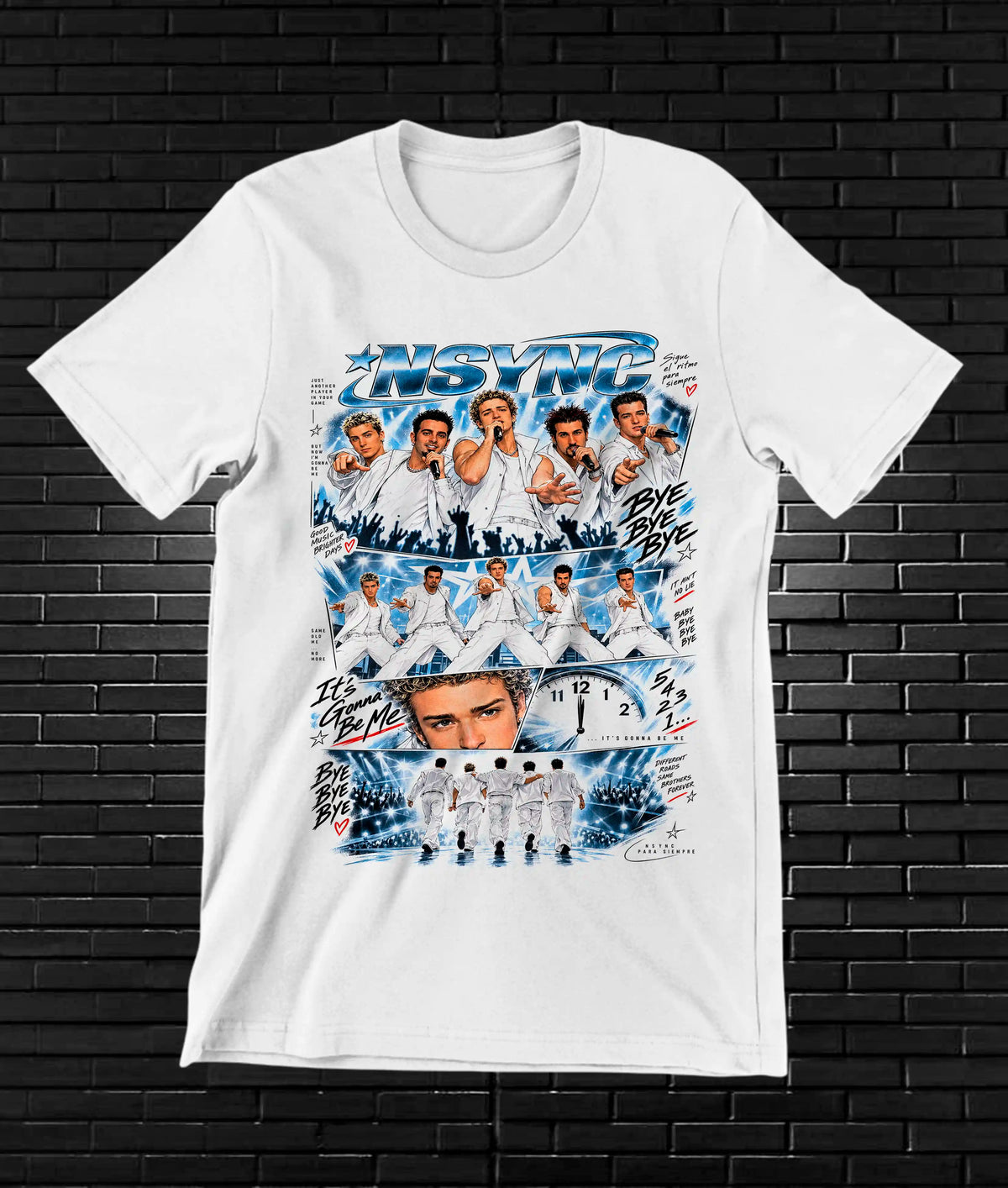 Camiseta NSYNC – CAMINE – Diseño BANIX – Blanco