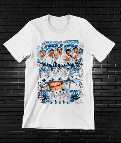 Camiseta NSYNC – CAMINE – Diseño BANIX – Blanco