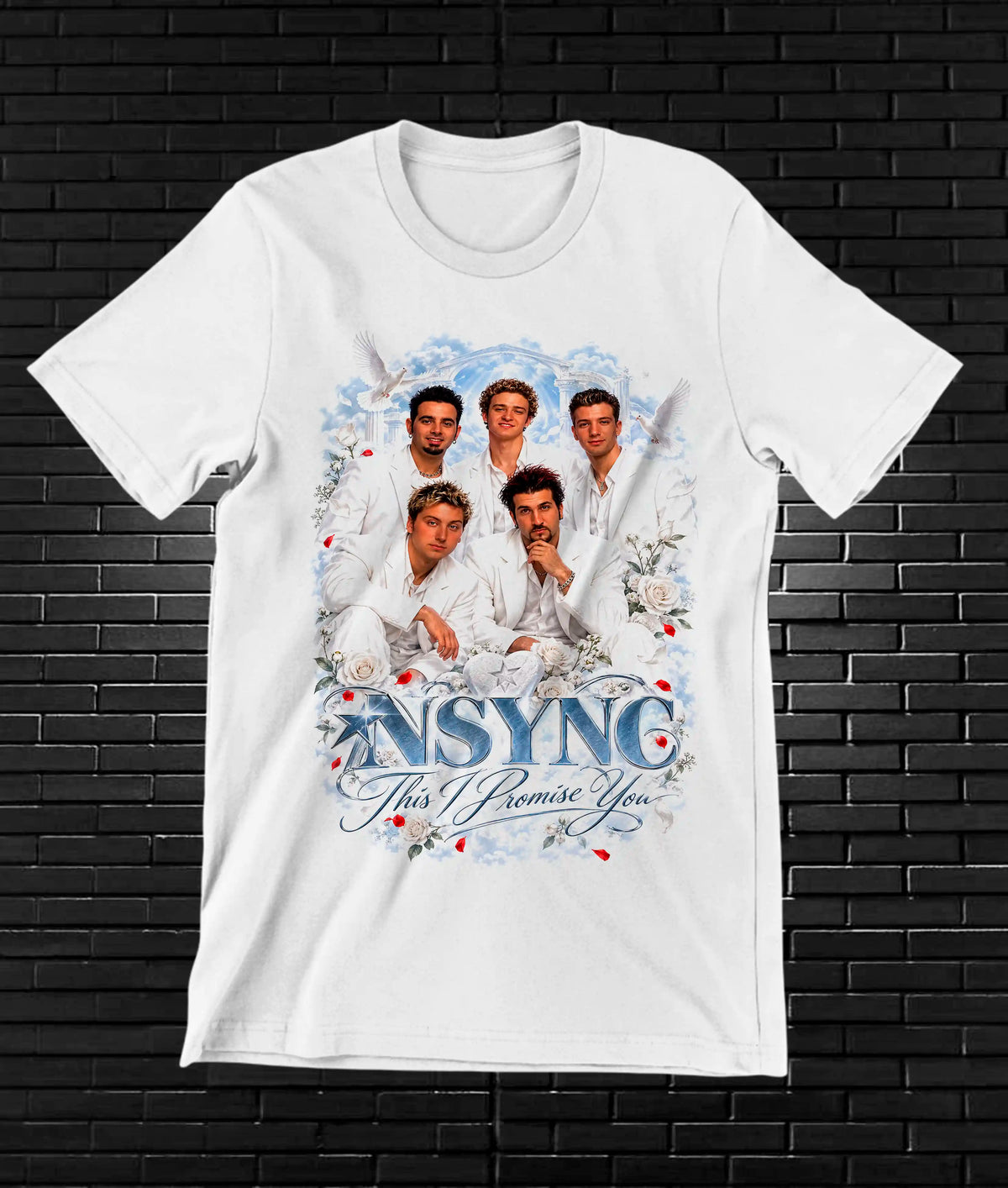 Camiseta NSYNC – CAMINE – Diseño BAREN – Blanco
