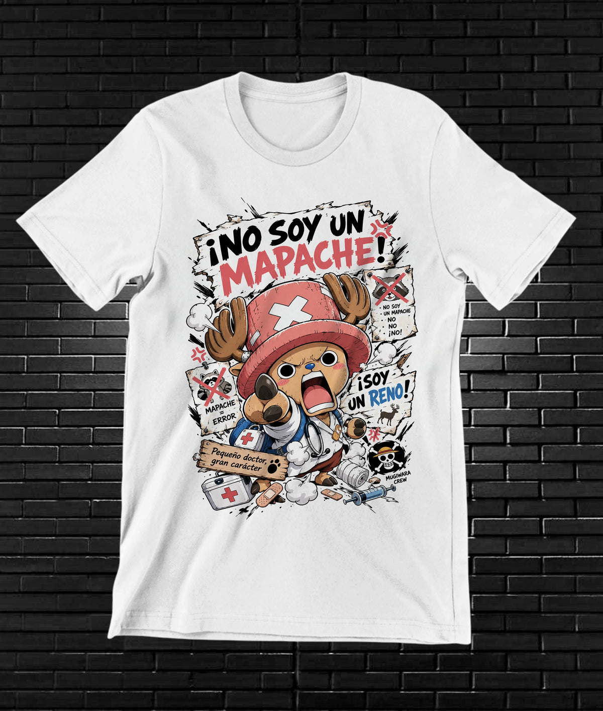 Camiseta One Piece Chopper – BAMOR – Diseño CAVOX – Blanco