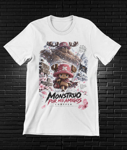 Camiseta One Piece Chopper – BAMOR – Diseño NIVRA – Blanco