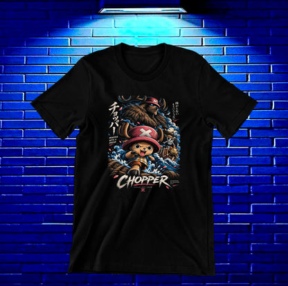 Camiseta One Piece Chopper – BAMOR – Diseño NIVRA – Negro