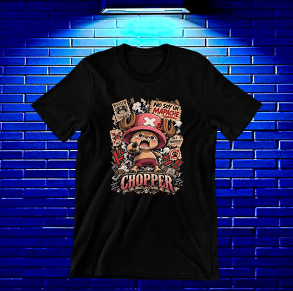 Camiseta One Piece Chopper – CAMINE – Diseño BAREN – Negro