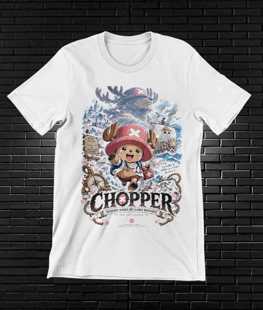 Camiseta One Piece Chopper – CAMINE – Diseño CAVOX – Blanco
