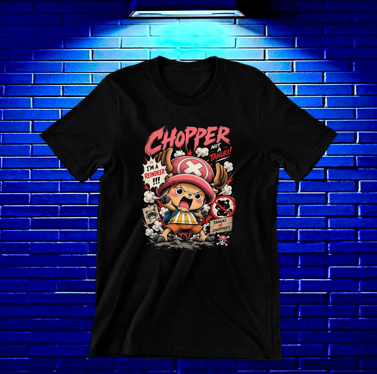 Camiseta One Piece Chopper – CAMINE – Diseño CAVOX – Negro