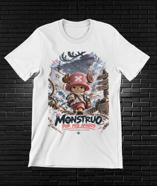 Camiseta One Piece Chopper – NIMOR – Diseño BAREN – Blanco