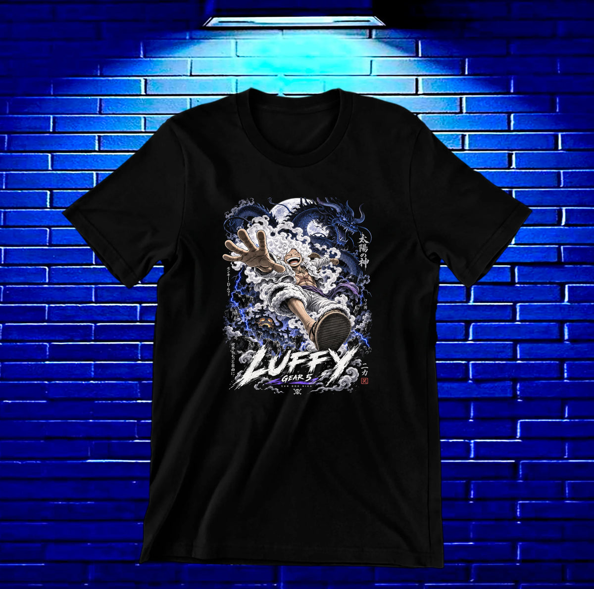 Camiseta One Piece Luffy – BAMOR – Diseño MERON – Negro