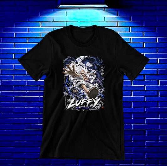 Camiseta One Piece Luffy – BAMOR – Diseño MERON – Negro