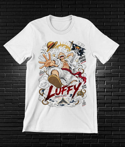 Camiseta One Piece Luffy – NIMOR – Diseño CAVOX – Blanco