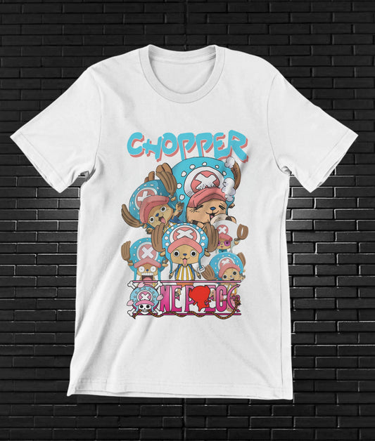 Camiseta One Piece – Tony Tony Chopper · distintas formas · Blanca