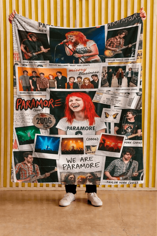 Cobija Paramore – Banda · collage de fotografías
