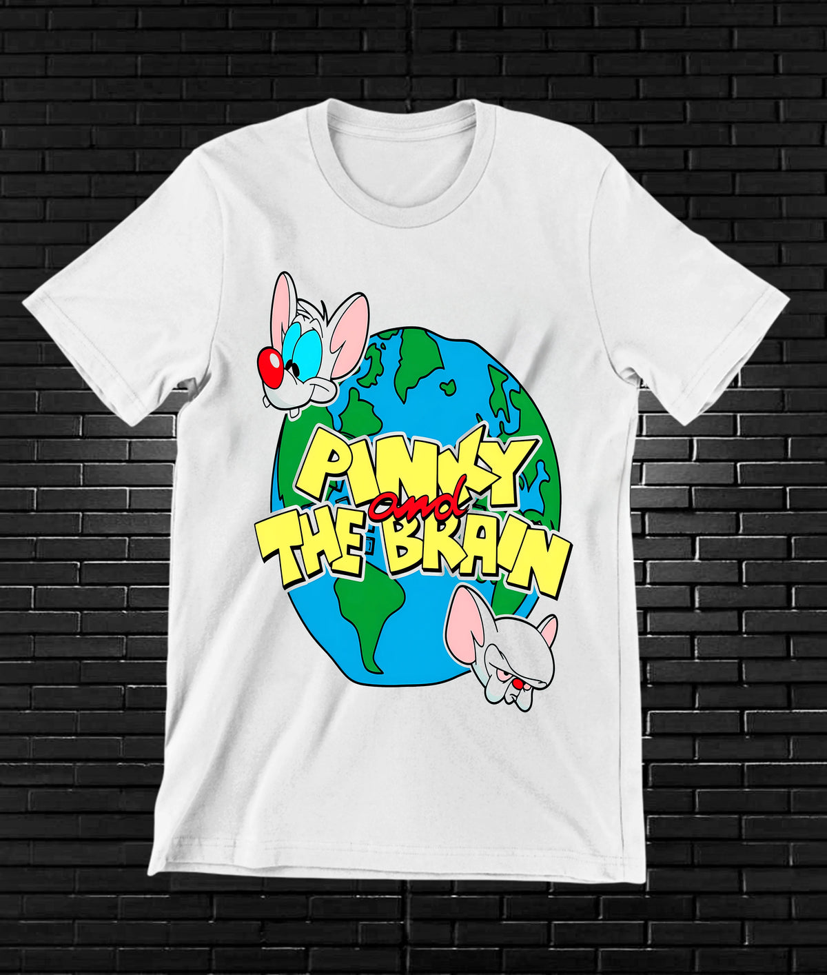 Camiseta Pinky y Cerebro BAMOR banix blanco