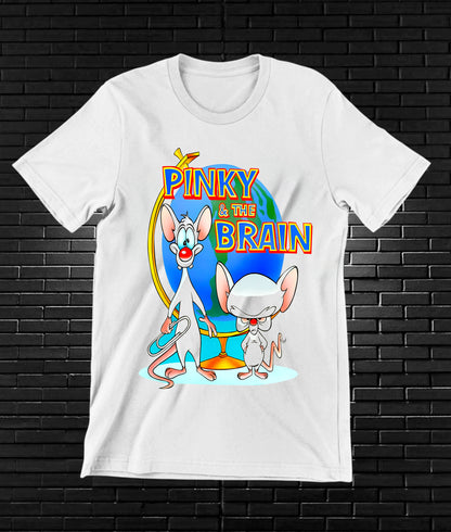 Camiseta Pinky y Cerebro BAMOR cavox blanco