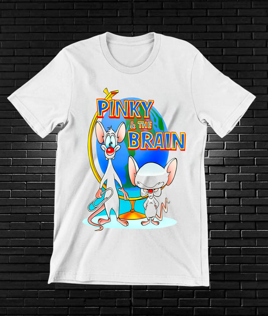 Camiseta Pinky y Cerebro BAMOR cavox blanco