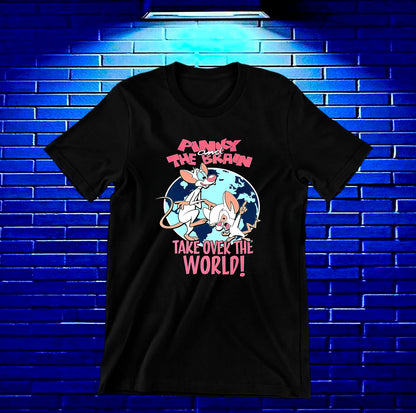 Camiseta Pinky y Cerebro BAMOR meron negro