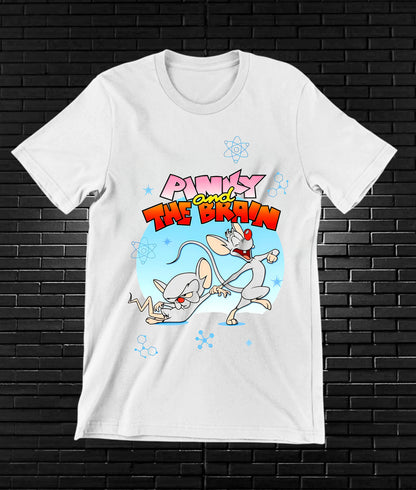 Camiseta Pinky y Cerebro BAMOR nivra blanco