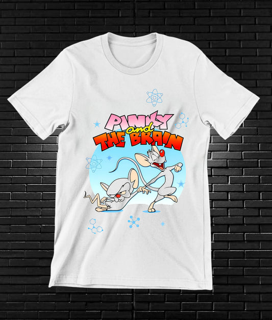Camiseta Pinky y Cerebro BAMOR nivra blanco