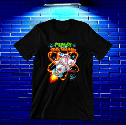 Camiseta Pinky y Cerebro BAMOR nivra negro