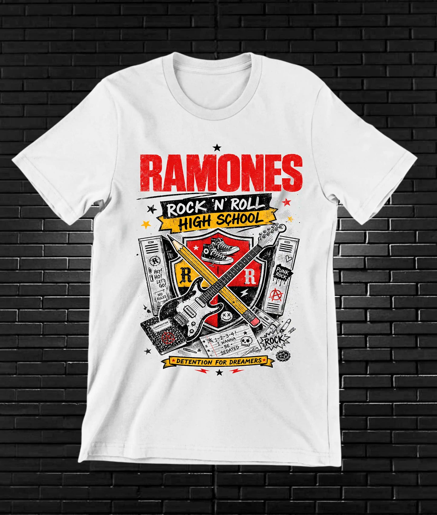 Camiseta Ramones BAMOR diseño BANIX color Blanco