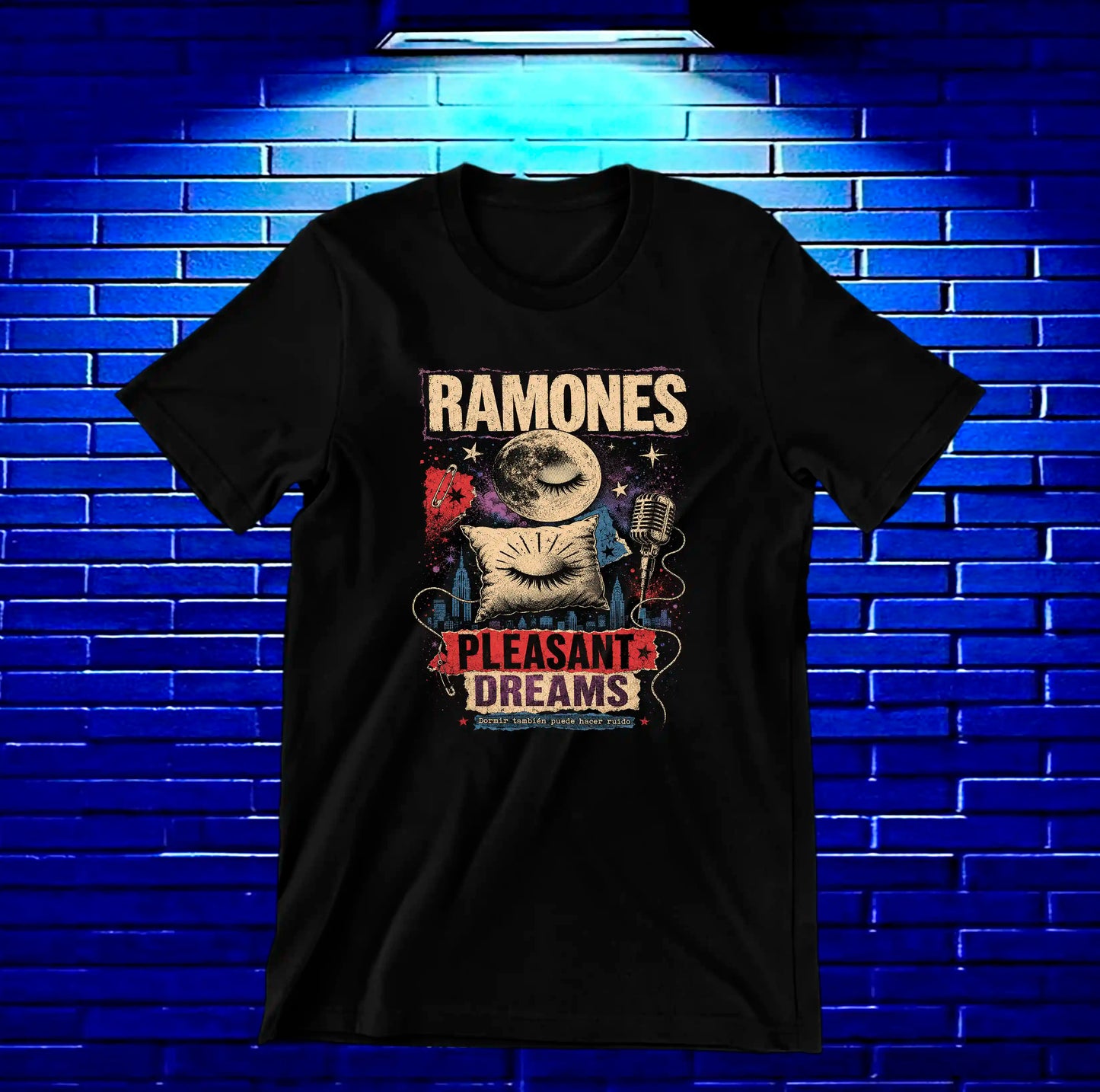 Camiseta Ramones BAMOR diseño BANIX color Negro