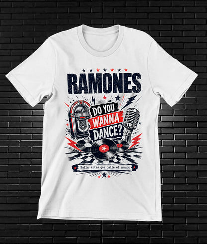 Camiseta Ramones NIMOR diseño BANIX color Blanco