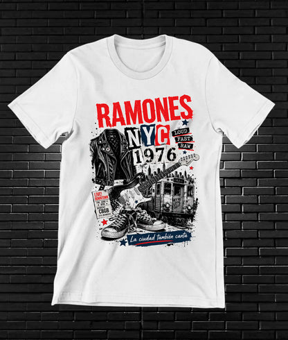 Camiseta Ramones NIMOR diseño MERON color Blanco