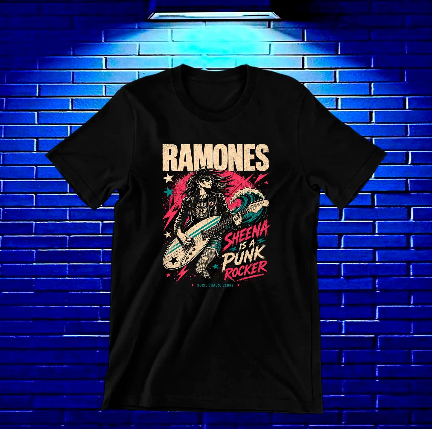 Camiseta Ramones MELAR diseño BAREN color Negro