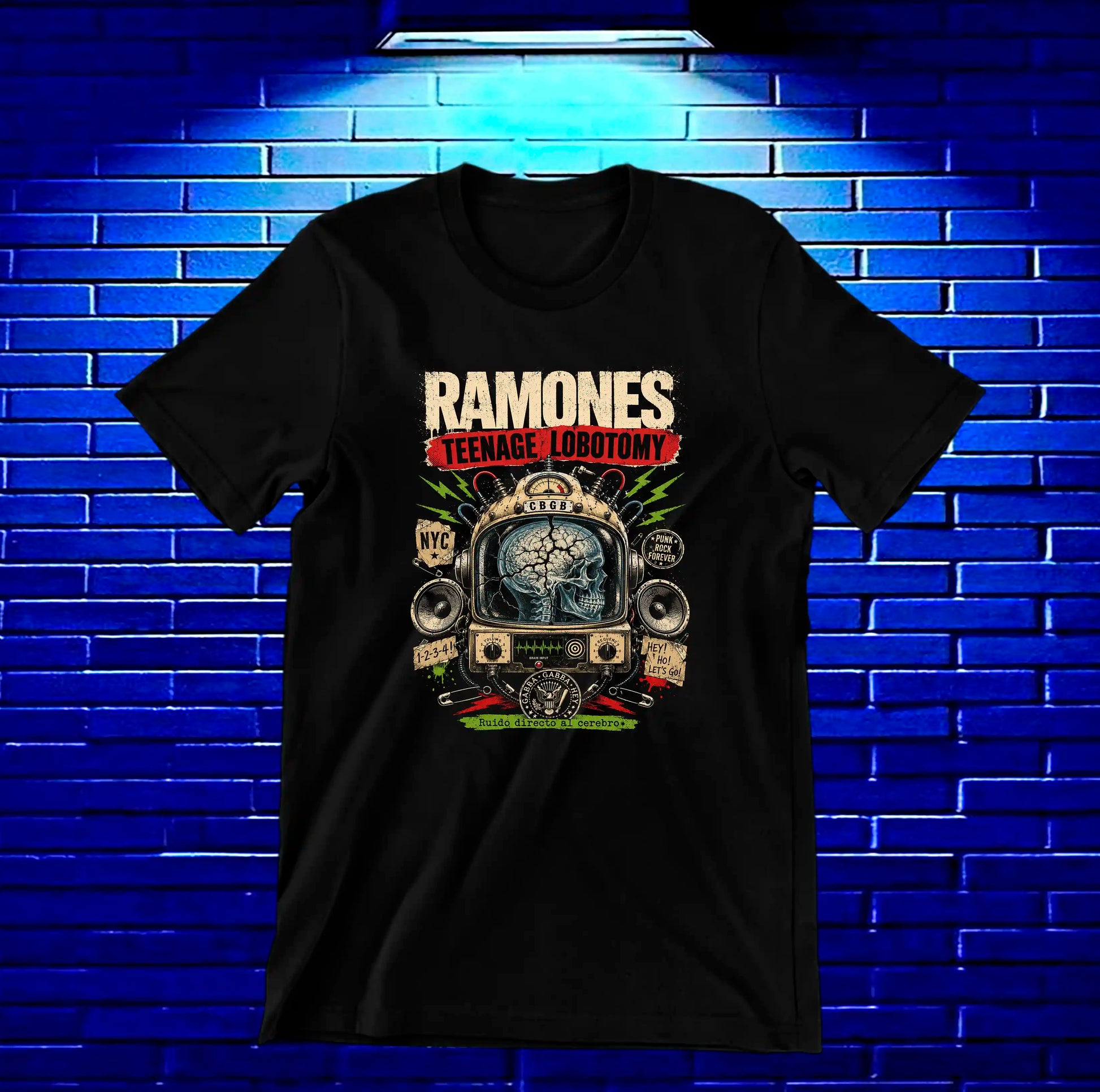 Camiseta Ramones MELAR diseño CAVOX color Negro