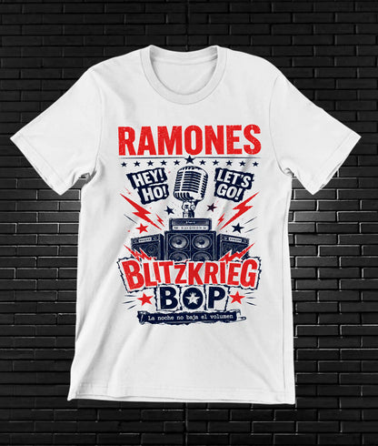 Camiseta Ramones MELAR diseño MERON color Blanco