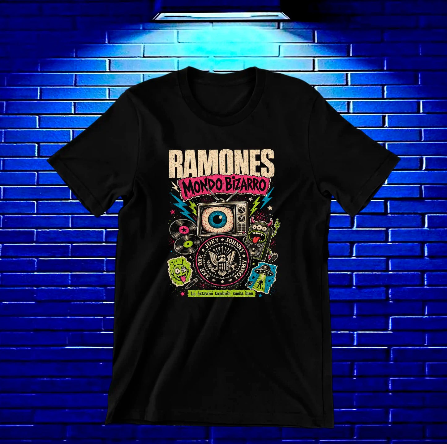Camiseta Ramones MELAR diseño MERON color Negro