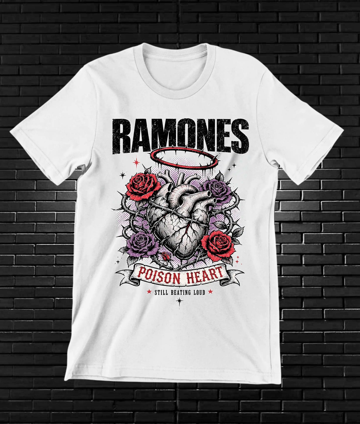 Camiseta Ramones BAYRA diseño BANIX color Blanco