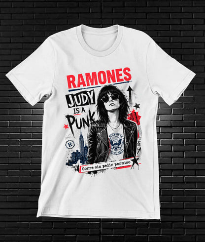 Camiseta Ramones BAYRA diseño BAREN color Blanco