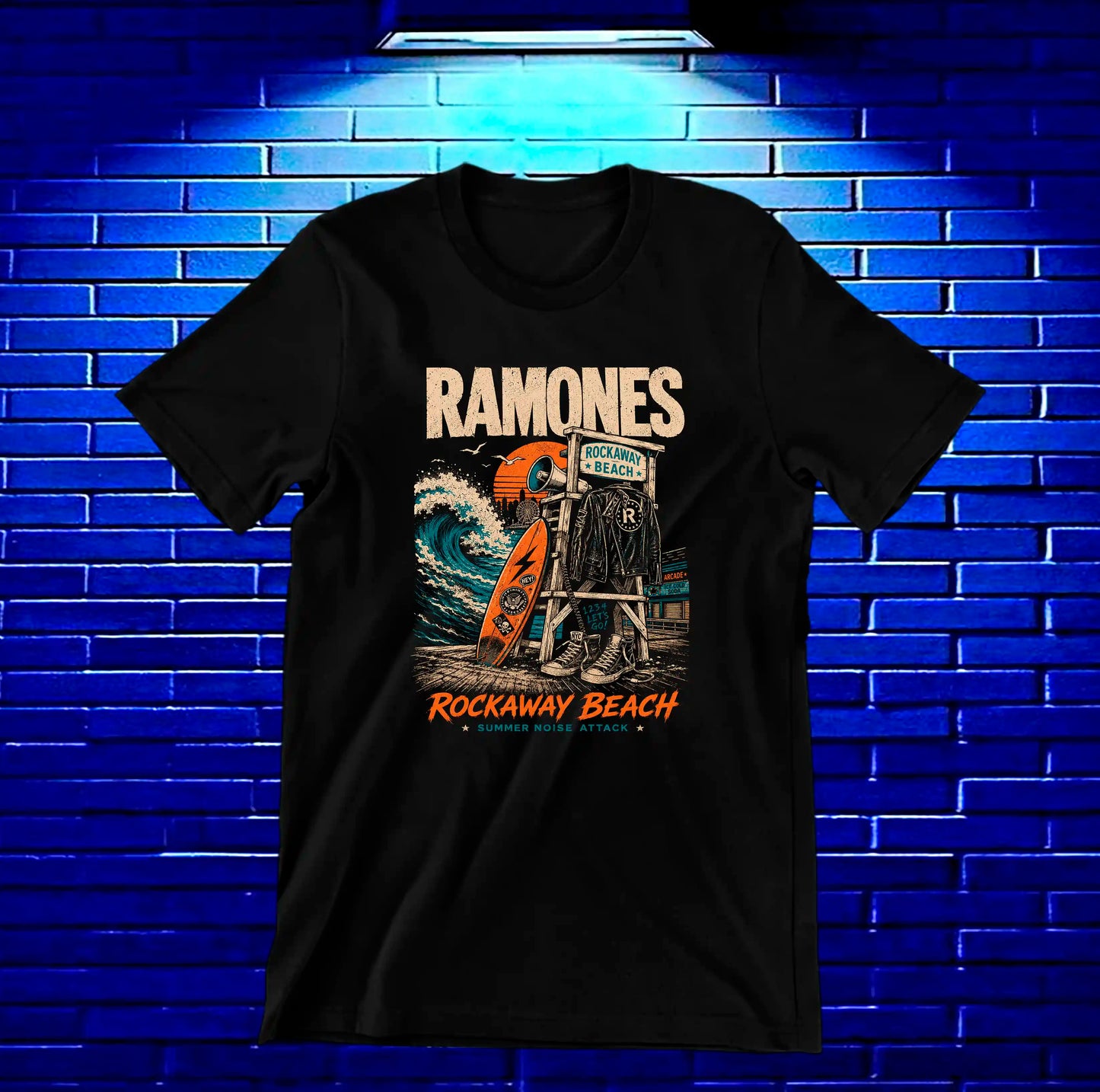Camiseta Ramones BAYRA diseño BAREN color Negro