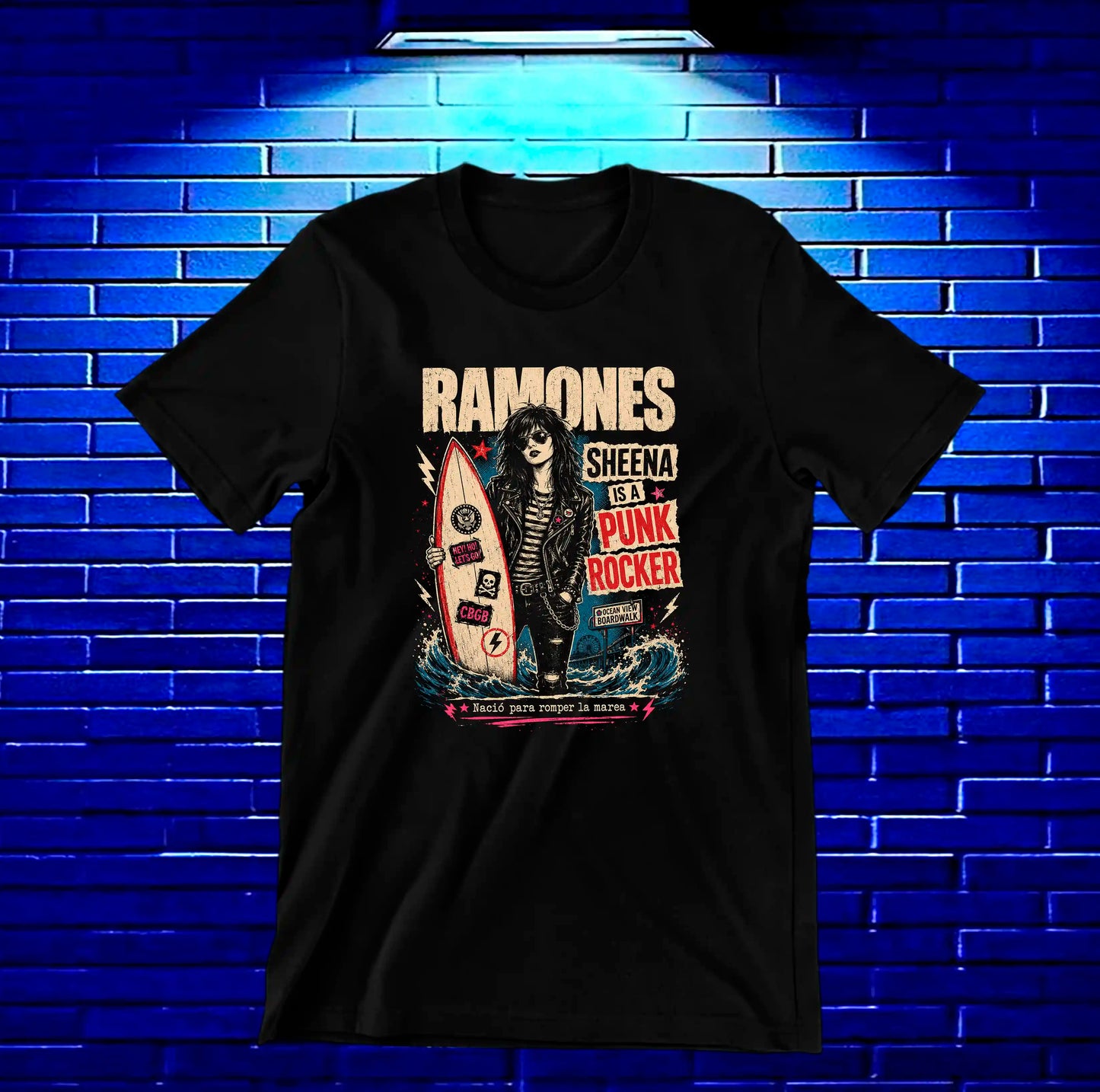 Camiseta Ramones BAYRA diseño CAVOX color Negro
