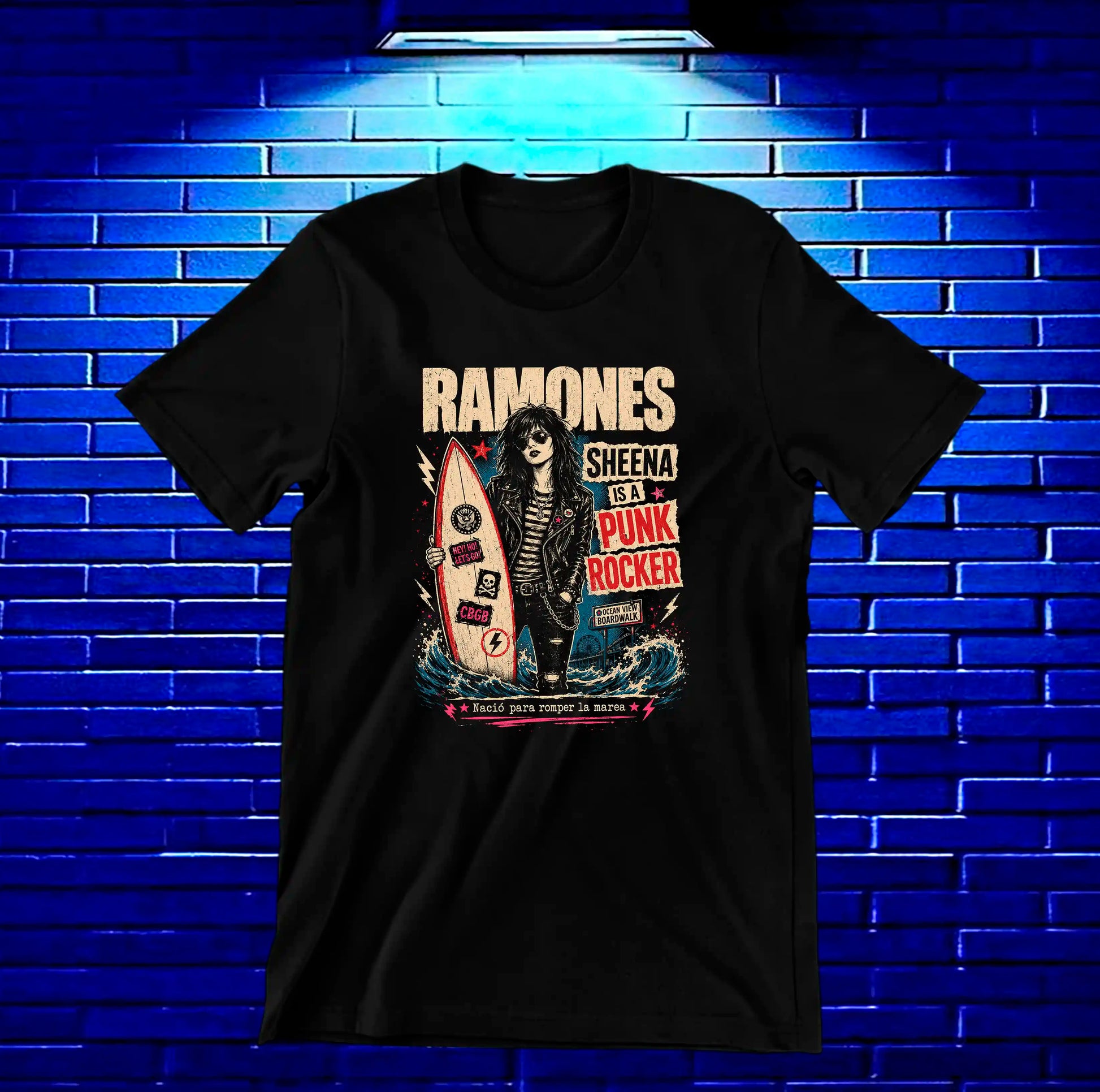 Camiseta Ramones BAYRA diseño CAVOX color Negro