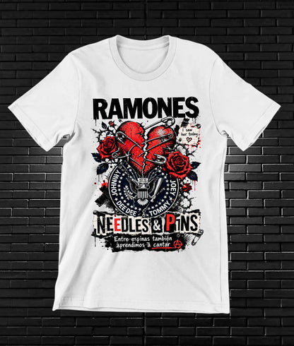 Camiseta Ramones BAYRA diseño MERON color Blanco