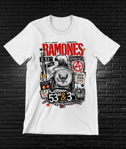Camiseta Ramones BAYRA diseño NIVRA color Blanco